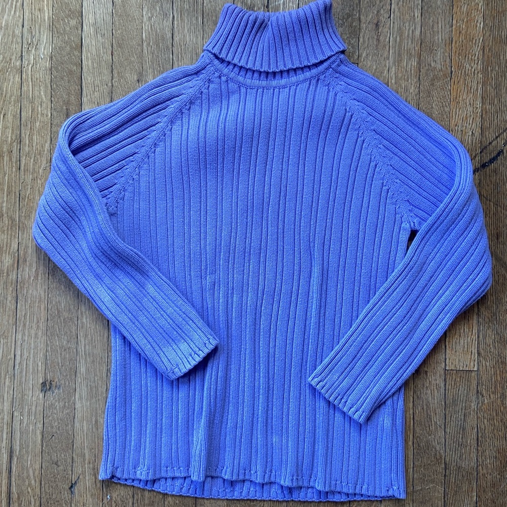 Lavender cotton ribbed Turtleneck